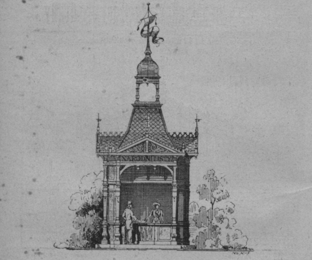 Kiosek Národní listy 1891 (Plná velikost v novém okně) Kiosek Národní listy 1891