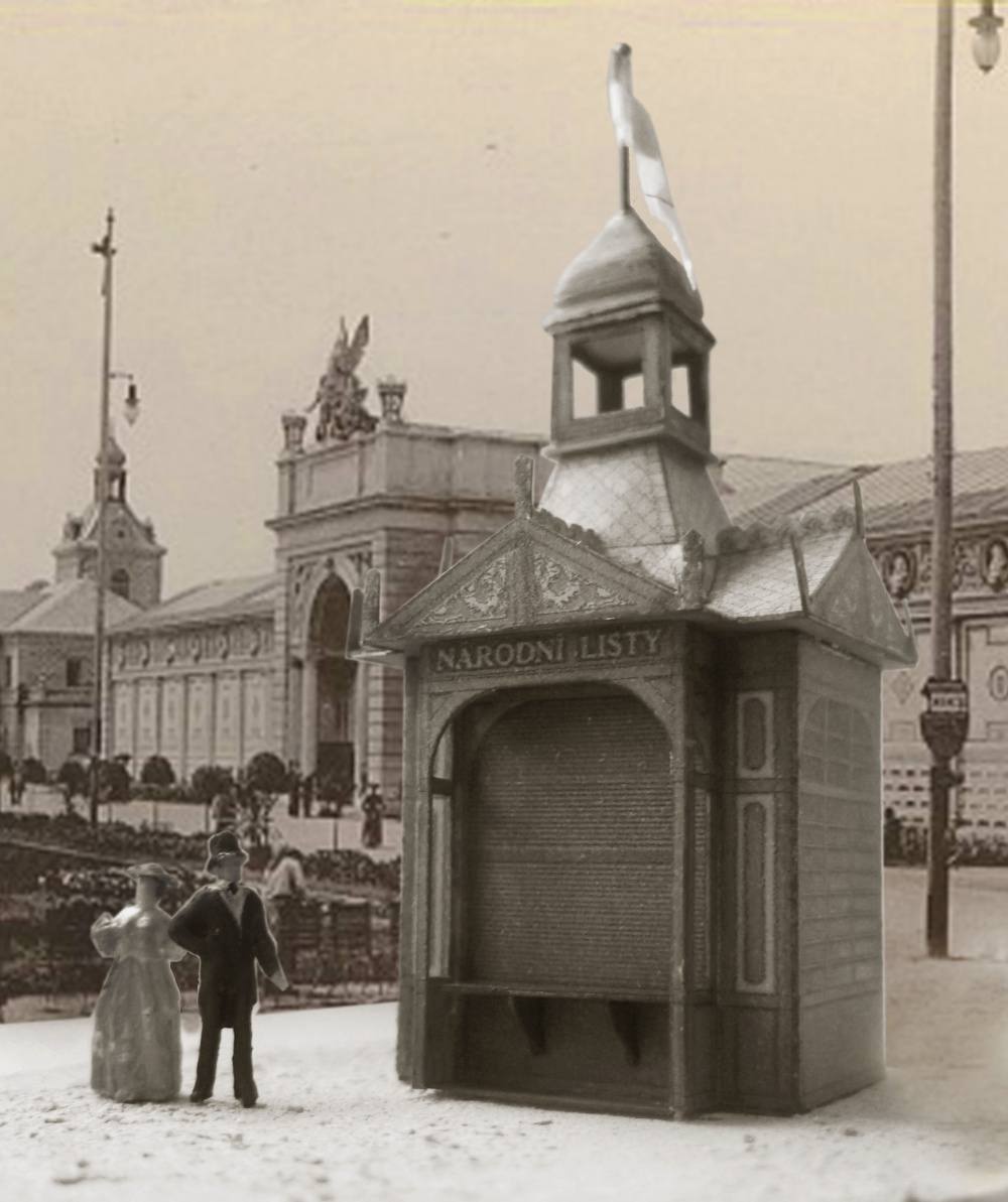 Kiosek Národní listy 1891 (Plná velikost v novém okně) Kiosek Národní listy 1891