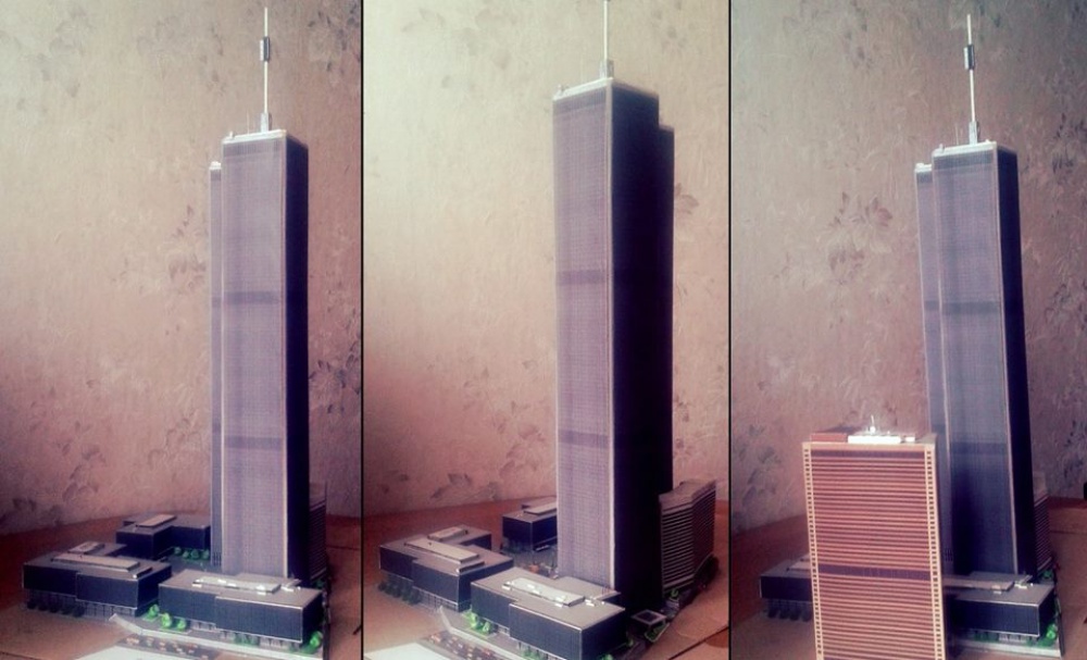 World Trade Center (WTC), Twin Towers - 1:1100 (Plná velikost v novém okně) World Trade Center (WTC), Twin Towers - 1:1100