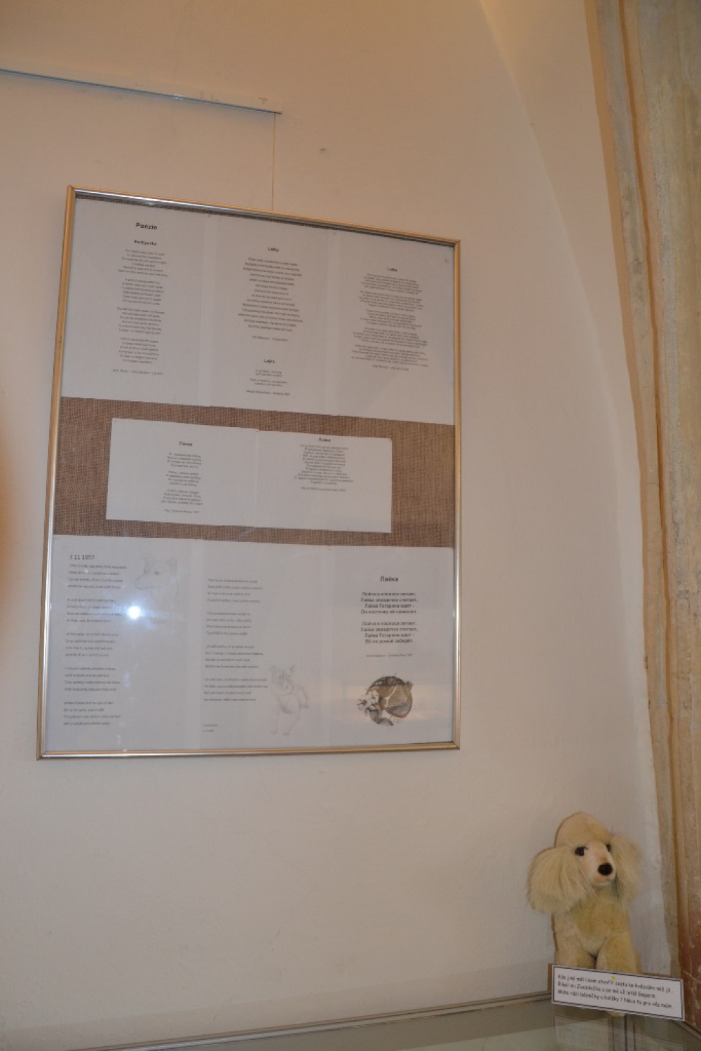 Lajka a zvířecí kosmonauti - muzeum Louny (Plnďż˝ velikost v novďż˝m oknďż˝) Lajka a zvířecí kosmonauti - muzeum Louny