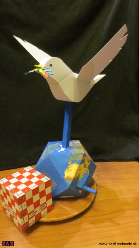 Peace Dove - paper automata Peace Dove - paper automata