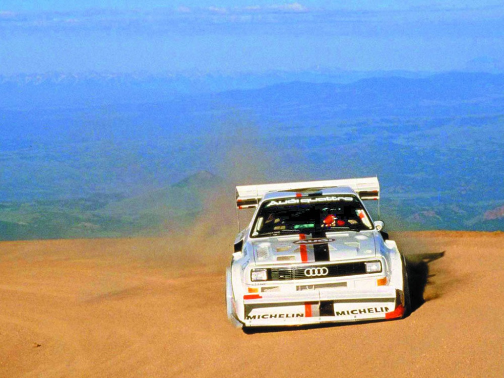 Audi Quattro S1 Pikes Peak 1987 (Plná velikost v novém okně) Audi Quattro S1 Pikes Peak 1987