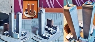 World Trade Center (WTC), Twin Towers - miniature scale model - 1:4400