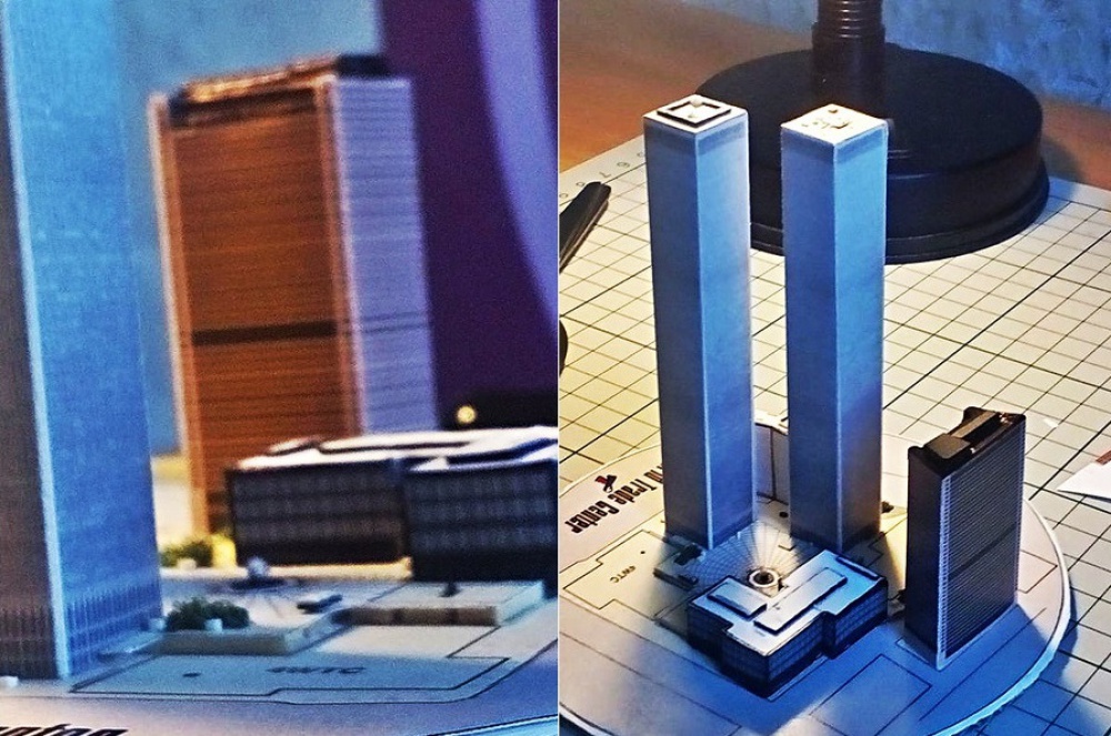 World Trade Center (WTC), Twin Towers - miniature scale model - 1:4400