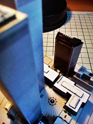 World Trade Center (WTC), Twin Towers - miniature scale model - 1:4400