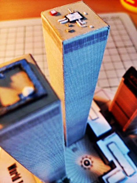 World Trade Center (WTC), Twin Towers - miniature scale model - 1:4400 World Trade Center (WTC), Twin Towers - miniature scale model - 1:4400