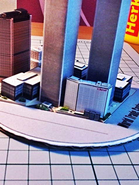 World Trade Center (WTC), Twin Towers - miniature scale model - 1:4400 World Trade Center (WTC), Twin Towers - miniature scale model - 1:4400