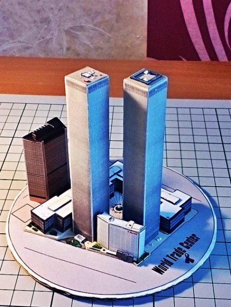 World Trade Center (WTC), Twin Towers - miniature scale model - 1:4400 World Trade Center (WTC), Twin Towers - miniature scale model - 1:4400