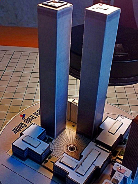 World Trade Center (WTC), Twin Towers - miniature scale model - 1:4400 World Trade Center (WTC), Twin Towers - miniature scale model - 1:4400