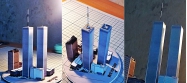 World Trade Center (WTC), Twin Towers - miniature scale model - 1:4400