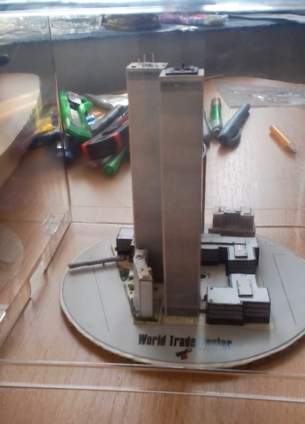 World Trade Center (WTC), Twin Towers - miniature scale model - 1:4400 (Plná velikost v novém okně) World Trade Center (WTC), Twin Towers - miniature scale model - 1:4400