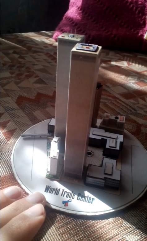 World Trade Center (WTC), Twin Towers - miniature scale model - 1:4400 World Trade Center (WTC), Twin Towers - miniature scale model - 1:4400