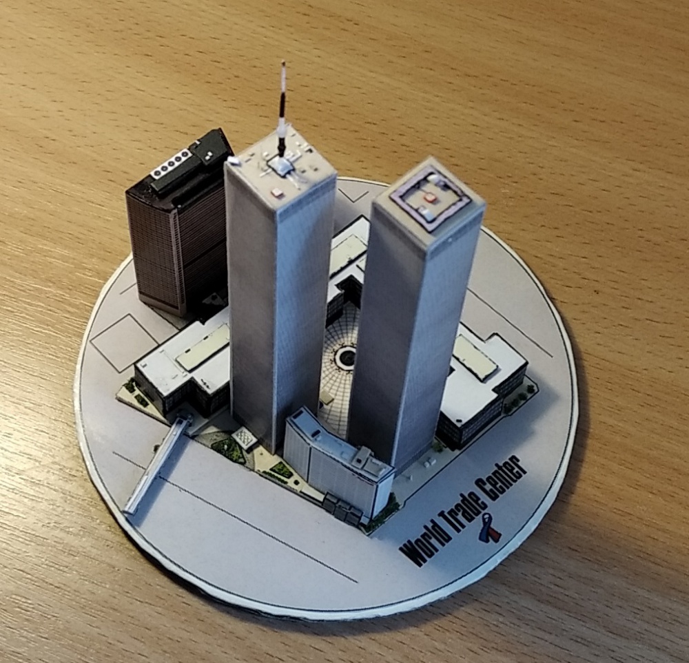 World Trade Center (WTC), Twin Towers - miniature scale model - 1:4400 (Plná velikost v novém okně) World Trade Center (WTC), Twin Towers - miniature scale model - 1:4400