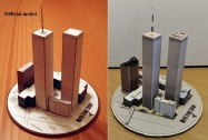 World Trade Center (WTC), Twin Towers - miniature scale model - 1:4400