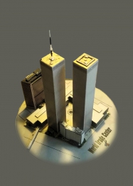 World Trade Center (WTC), Twin Towers - miniature scale model - 1:4400