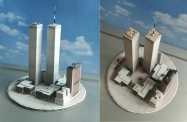 World Trade Center (WTC), Twin Towers - miniature scale model - 1:4400