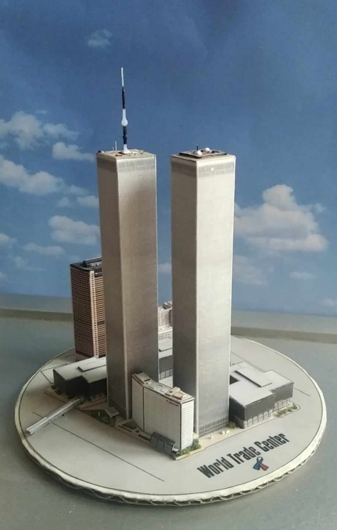 World Trade Center (WTC), Twin Towers - miniature scale model - 1:4400 World Trade Center (WTC), Twin Towers - miniature scale model - 1:4400