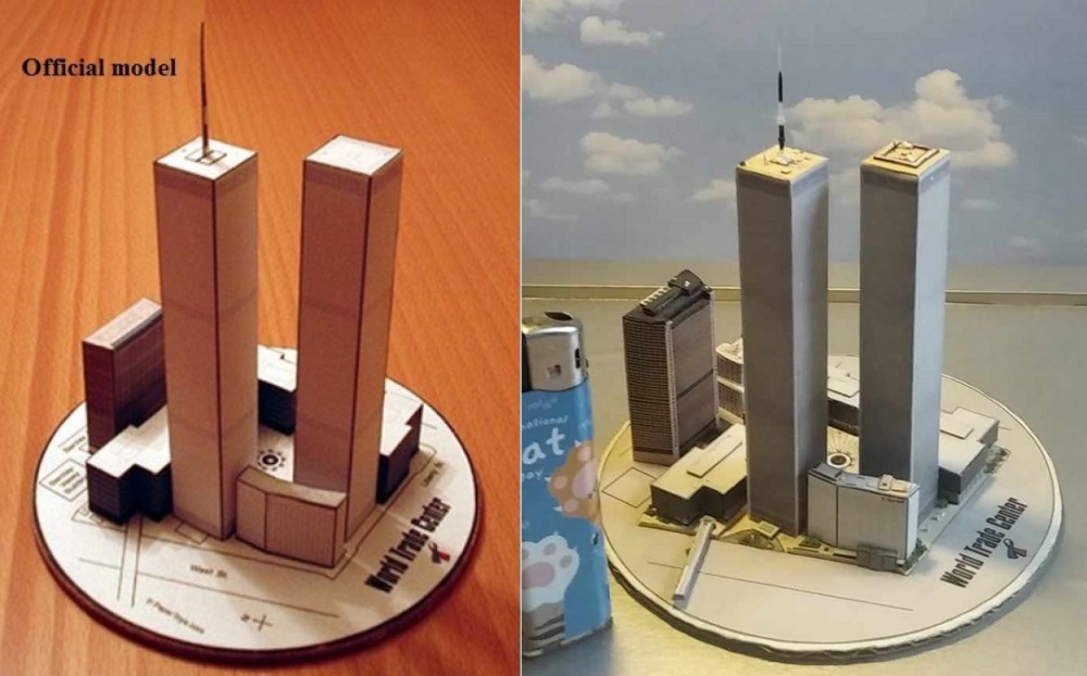 World Trade Center (WTC), Twin Towers - miniature scale model - 1:4400 (Plná velikost v novém okně) World Trade Center (WTC), Twin Towers - miniature scale model - 1:4400
