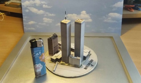 World Trade Center (WTC), Twin Towers - miniature scale model - 1:4400