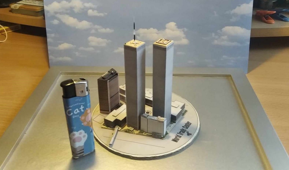 World Trade Center (WTC), Twin Towers - miniature scale model - 1:4400 (Plná velikost v novém okně) World Trade Center (WTC), Twin Towers - miniature scale model - 1:4400