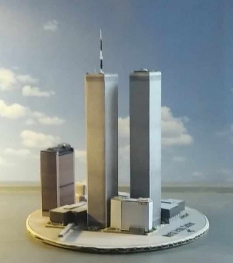 World Trade Center (WTC), Twin Towers - miniature scale model - 1:4400