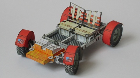 Lunar Roving Vehicle + Astronauti