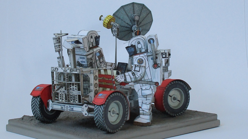 Lunar Roving Vehicle + Astronauti