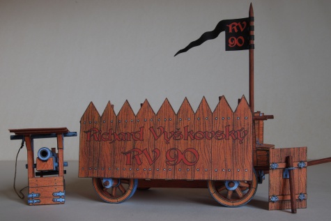 Husitský vůz, 3D úprava, projekt RV90 k 90. narozeninám R. Vyškovského Husitský vůz, 3D úprava, projekt RV90 k 90. narozeninám R. Vyškovského