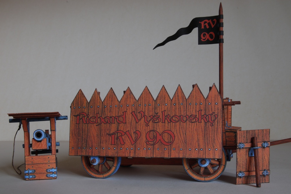 Husitský vůz, 3D úprava, projekt RV90 k 90. narozeninám R. Vykovského (Plná velikost v novém okně) Husitský vůz, 3D úprava, projekt RV90 k 90. narozeninám R. Vykovského