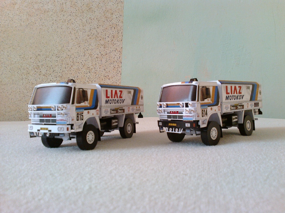 Liaz 111.154D 614 a 615 Dakar 1987 (Plná velikost v novém okně) Liaz 111.154D 614 a 615 Dakar 1987