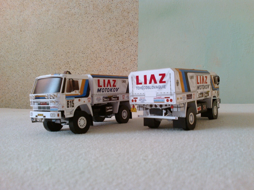 Liaz 111.154D 614 a 615 Dakar 1987 (Pln� velikost v nov�m okn�) Liaz 111.154D 614 a 615 Dakar 1987