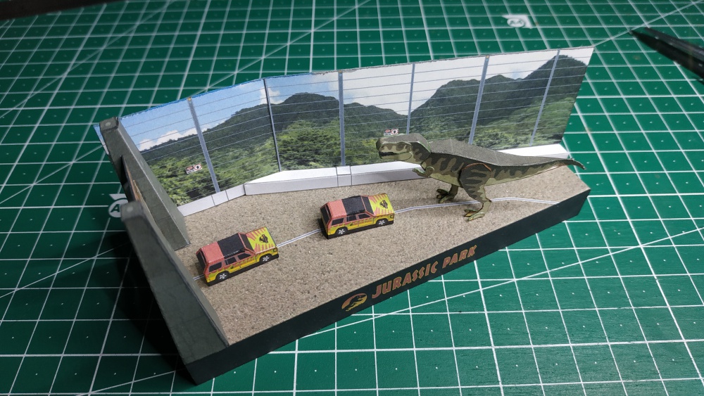 Jurassic Park microdiorama (Pln� velikost v nov�m okn�) Jurassic Park microdiorama