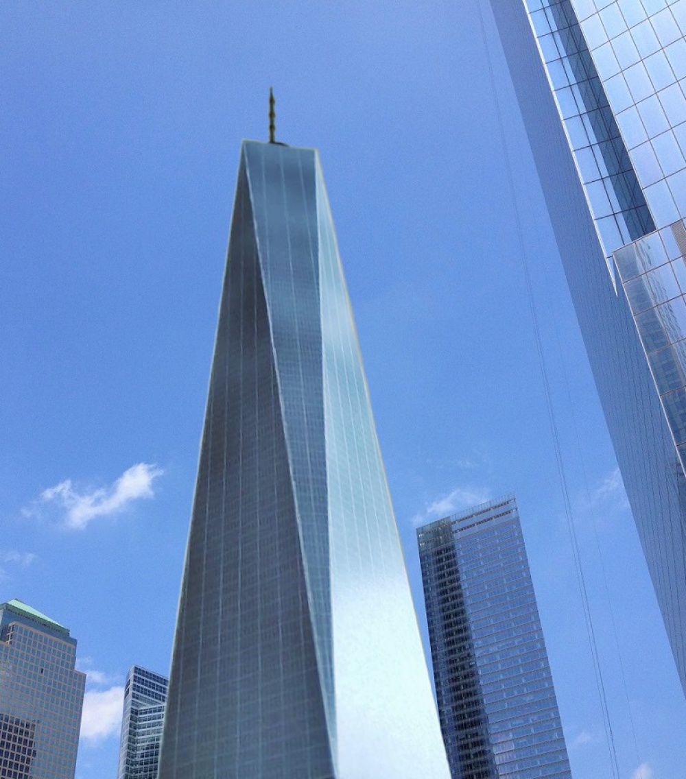 One World Trade Center (One WTC, OWTC); 1:1500 (Plná velikost v novém okně) One World Trade Center (One WTC, OWTC); 1:1500