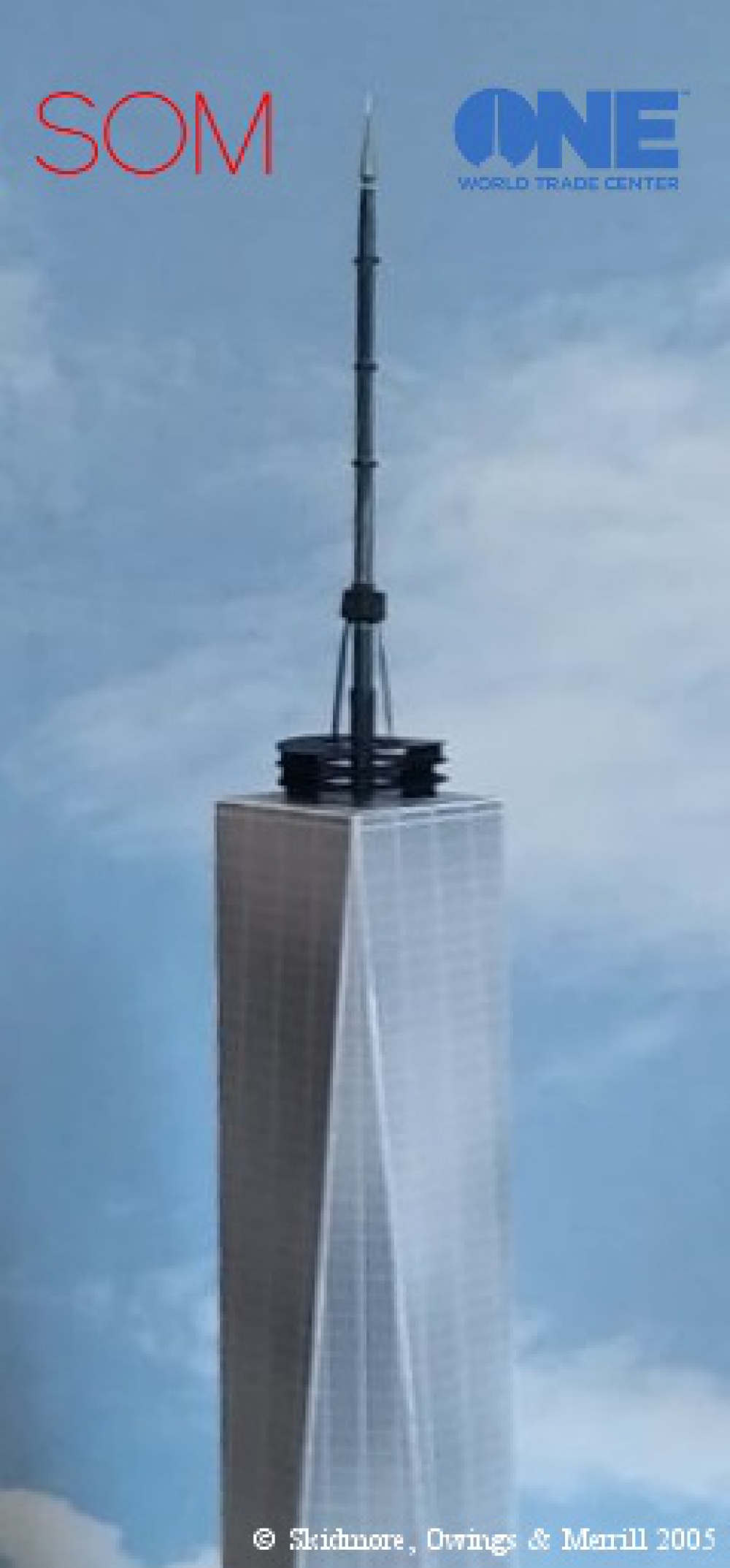 One World Trade Center (One WTC, OWTC); 1:1500 (Plná velikost v novém okně) One World Trade Center (One WTC, OWTC); 1:1500