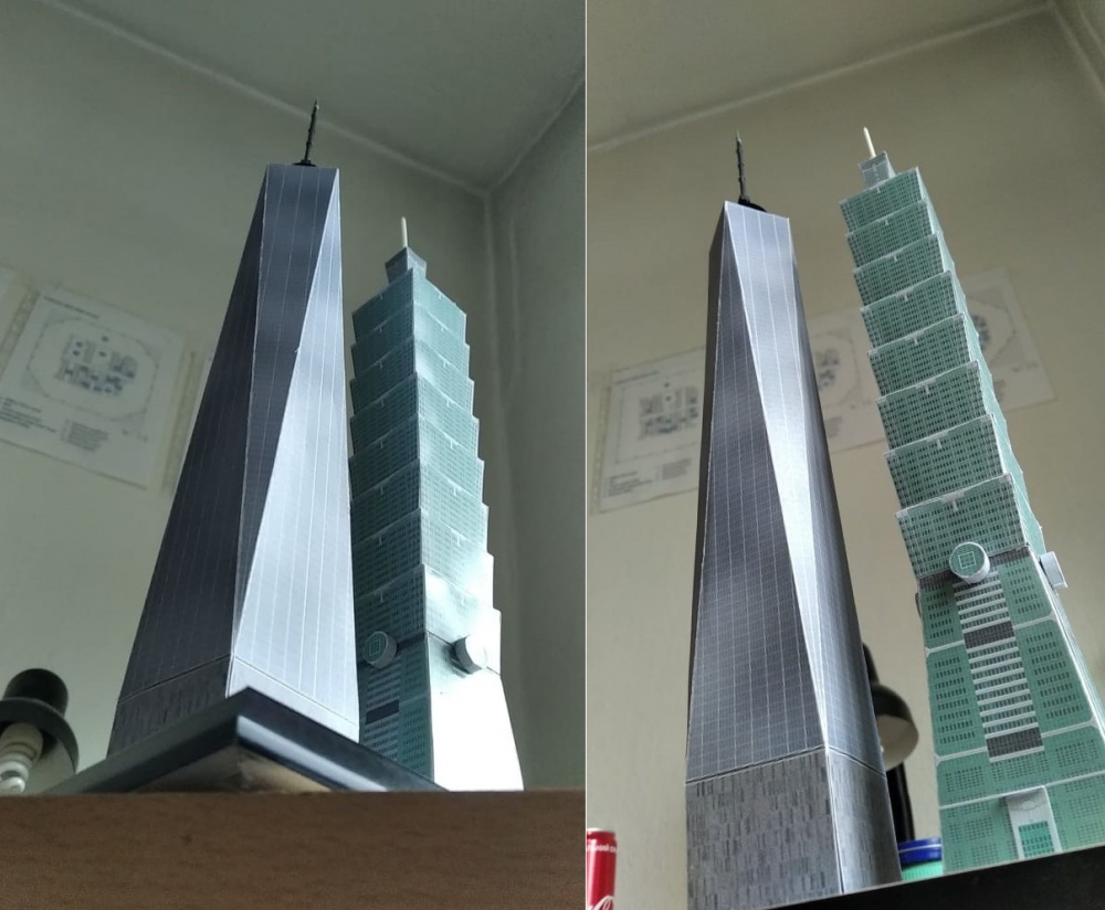 One World Trade Center (One WTC, OWTC); 1:1500 (Pln� velikost v nov�m okn�) One World Trade Center (One WTC, OWTC); 1:1500