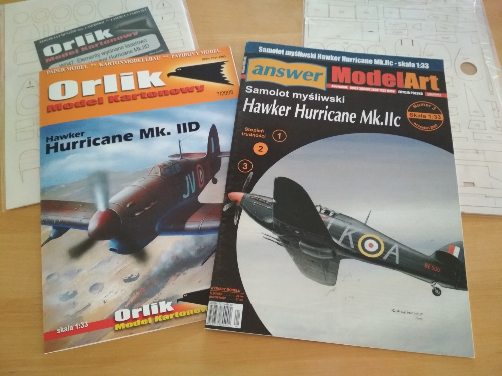 Hawker Hurricane Mk. IID + IIC (Plná velikost v novém okně) Hawker Hurricane Mk. IID + IIC
