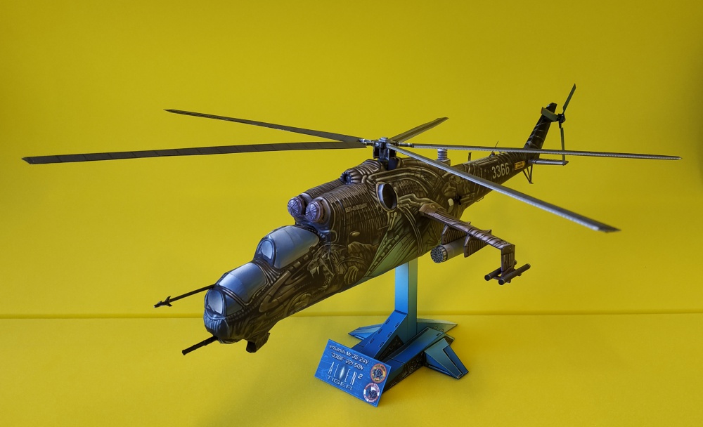 Mi-24V/35 Alien Tiger 2 / freemodel J. Rűkr / 1:48 (Plná velikost v novém okně) Mi-24V/35 Alien Tiger 2 / freemodel J. Rűkr / 1:48