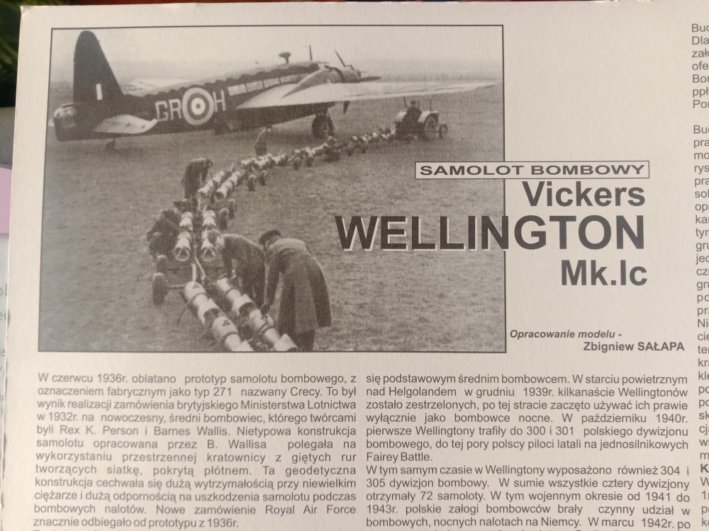 Vickers WELLINGTON Mk. Ic / GPM / 1:33 (Plná velikost v novém okně) Vickers WELLINGTON Mk. Ic / GPM / 1:33