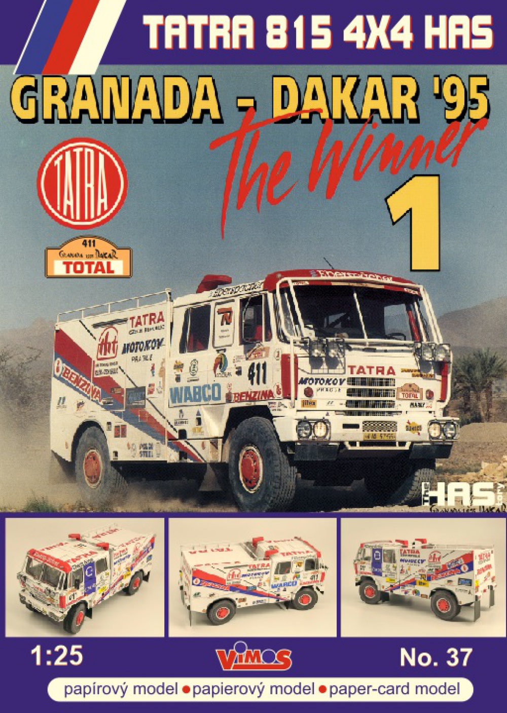 Tatra 815 HAS Dakar 1995 1:25 (Plná velikost v novém okně) Tatra 815 HAS Dakar 1995 1:25