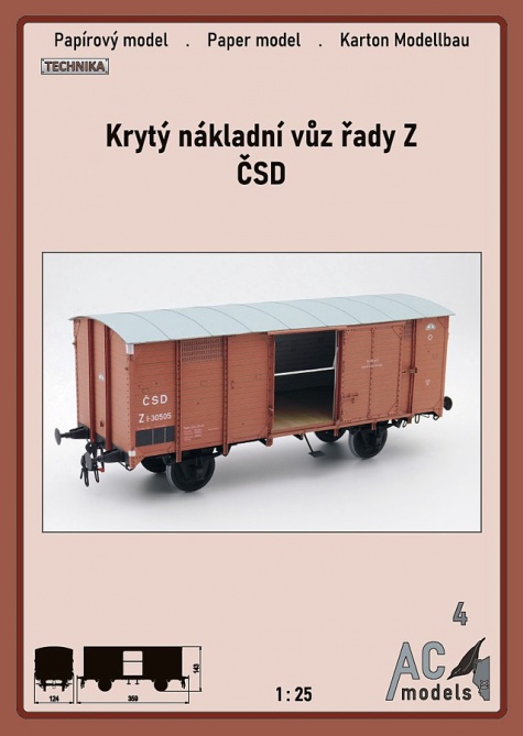Krytý nákladní vůz řady Z ČSD Krytý nákladní vůz řady Z ČSD