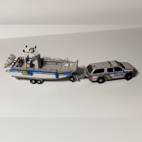Wolkswagen Amarok člun Policie České republiky Wolkswagen Amarok člun Policie České republiky