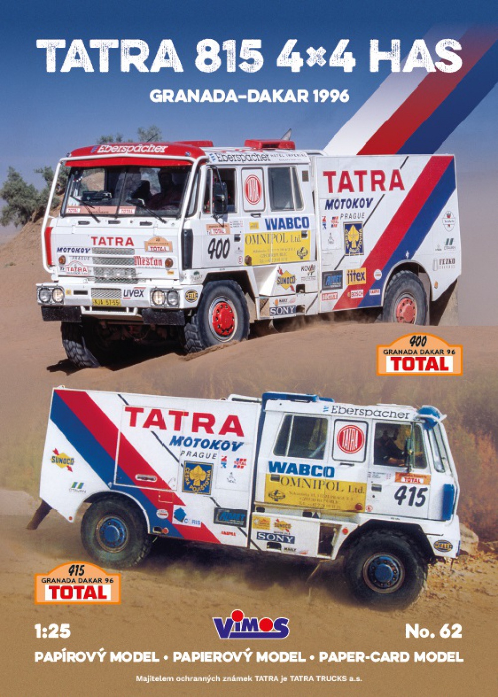 Tatra 815 4x4 HAS - Dakar 1996 (Plná velikost v novém okně) Tatra 815 4x4 HAS - Dakar 1996