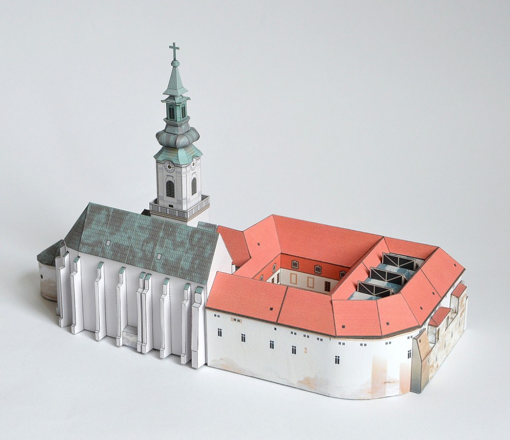Katedrála sv. Emeráma a biskupský palác v Nitre (Plná velikost v novém okně) Katedrála sv. Emeráma a biskupský palác v Nitre