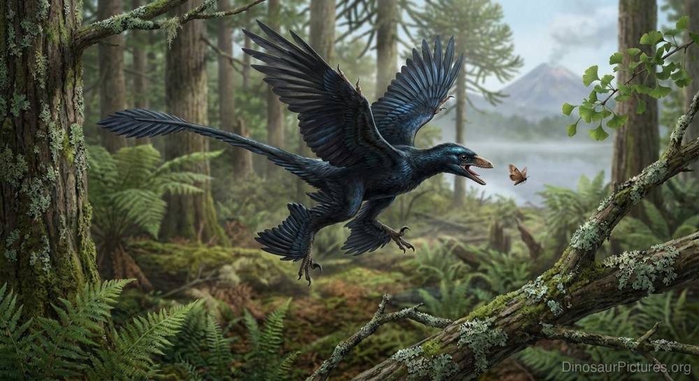 Sinosauropteryx a Microraptor (Plná velikost v novém okně) Sinosauropteryx a Microraptor