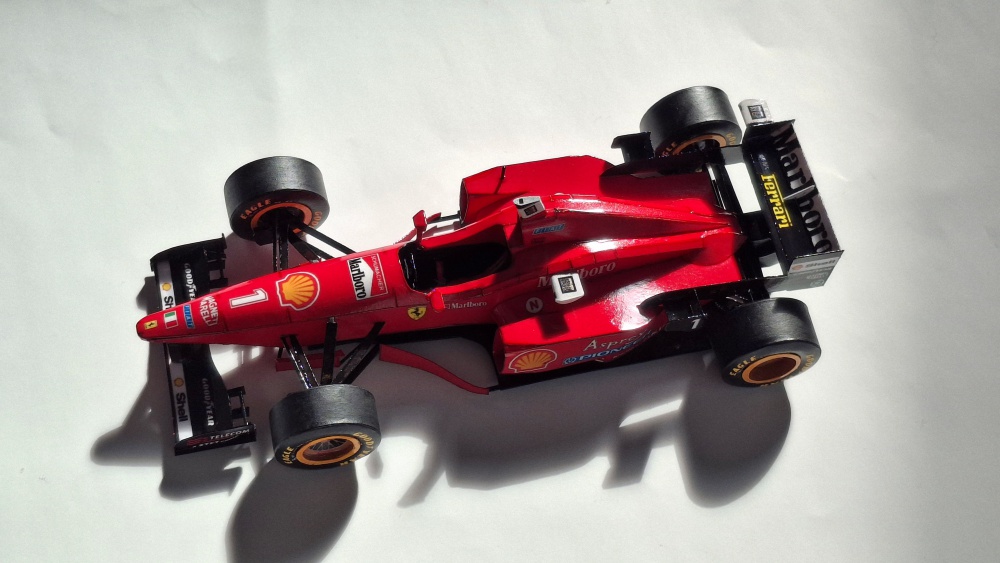 Ferrari F310, Michael Schumacher, GP Belgie 1996 (Plná velikost v novém okně) Ferrari F310, Michael Schumacher, GP Belgie 1996