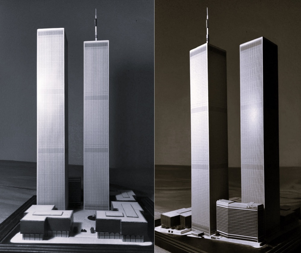 World Trade Center (WTC - Twin Towers) paper model 1:1500 (Plná velikost v novém okně) World Trade Center (WTC - Twin Towers) paper model 1:1500