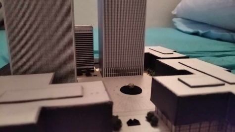 World Trade Center (WTC - Twin Towers) paper model 1:1500 World Trade Center (WTC - Twin Towers) paper model 1:1500
