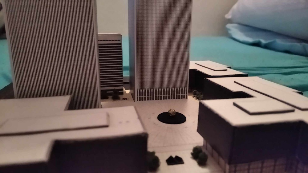 World Trade Center (WTC - Twin Towers) paper model 1:1500 (Plná velikost v novém okně) World Trade Center (WTC - Twin Towers) paper model 1:1500