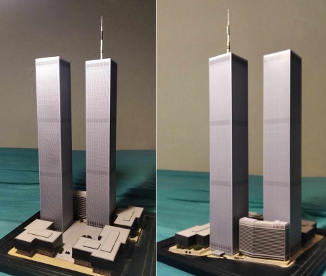 World Trade Center (WTC - Twin Towers) paper model 1:1500 World Trade Center (WTC - Twin Towers) paper model 1:1500