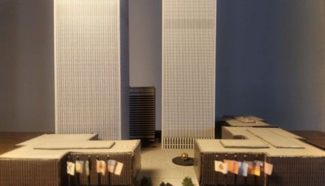 World Trade Center (WTC - Twin Towers) paper model 1:1500 World Trade Center (WTC - Twin Towers) paper model 1:1500